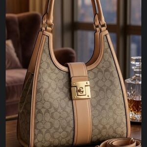 Designer Inspired Canvas Hobo Bag 👜 ✨